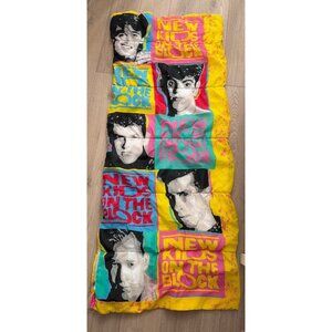 Vintage 1990 New Kids On The Block Sleeping Bag Bright Colorful Band Print